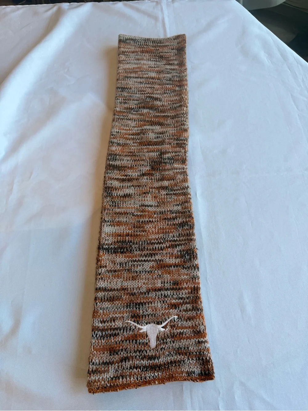 Forever Collectibles University of Texas Orange, Black, White Knitted Scarf